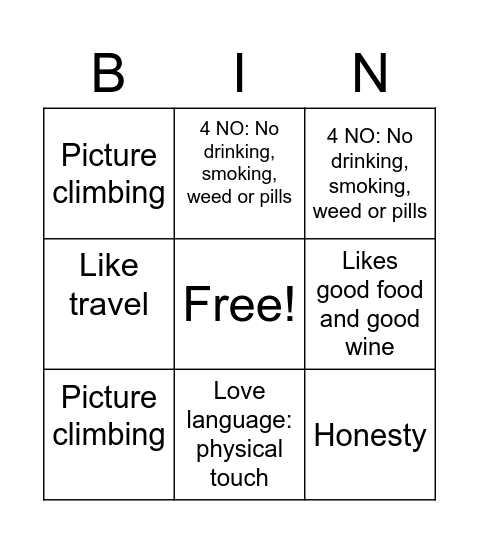 Hinged bingo Card