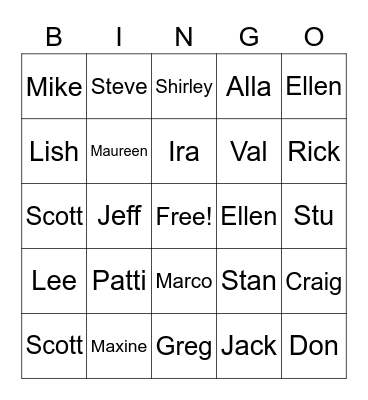 Marty's Picnic Bingo! Bingo Card