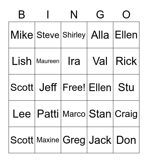 Marty's Picnic Bingo! Bingo Card