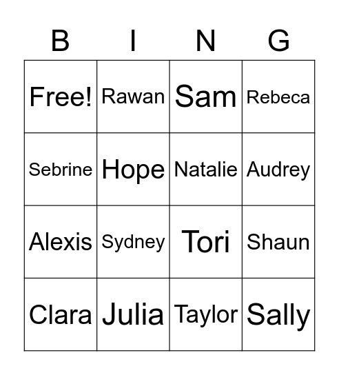 PNM and Active Bingo Card