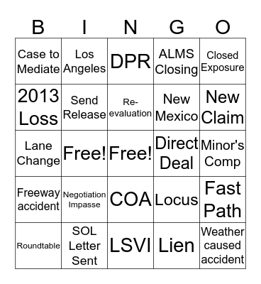Inventory Health Day Bingo Card