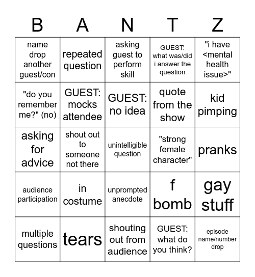 Bingo Card