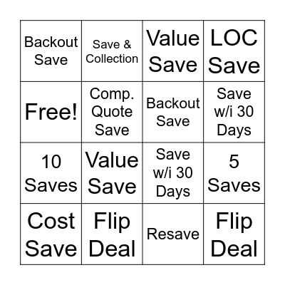 RETENTION BINGO Card