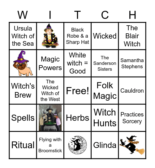 Witches Bingo Card