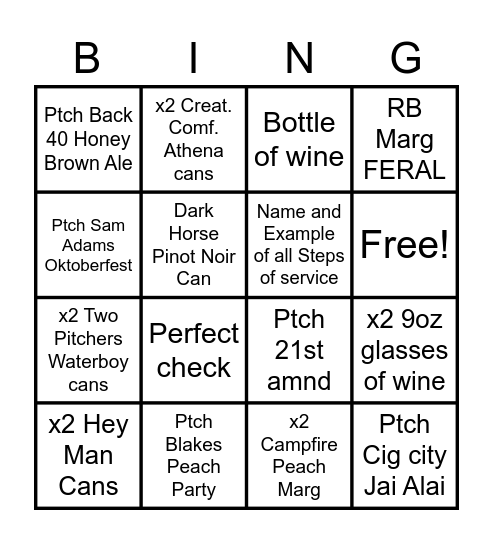 LBW Bingo!!!!!!  :) :) Bingo Card