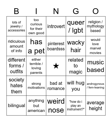 francore Bingo Card