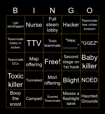 Solo Que Bingo Card