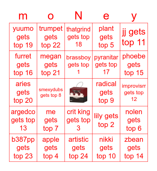 real ultimate bingo Card
