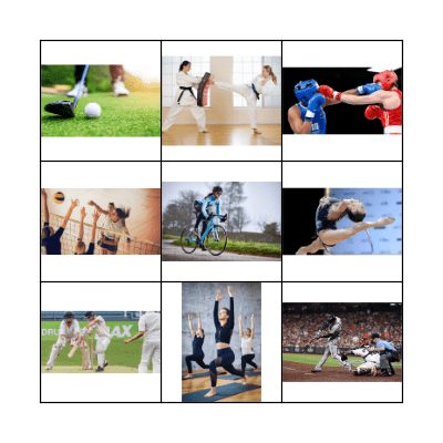 Sports & Activities Bingo Card