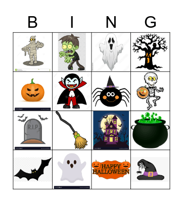 Halloween bingo Card