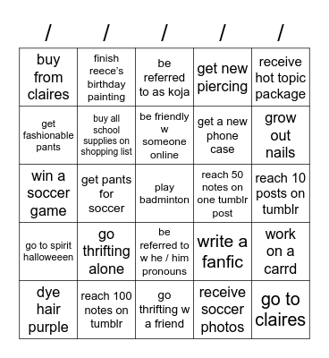 Bingo Card