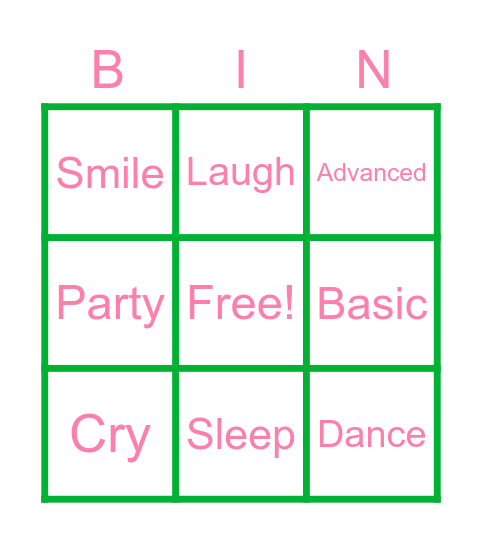 Test BINGO Card
