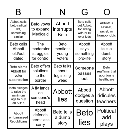 Political bingo Card