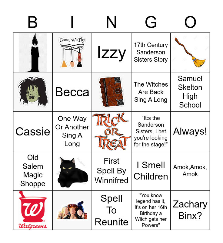 Hocus Pocus Bingo Game 