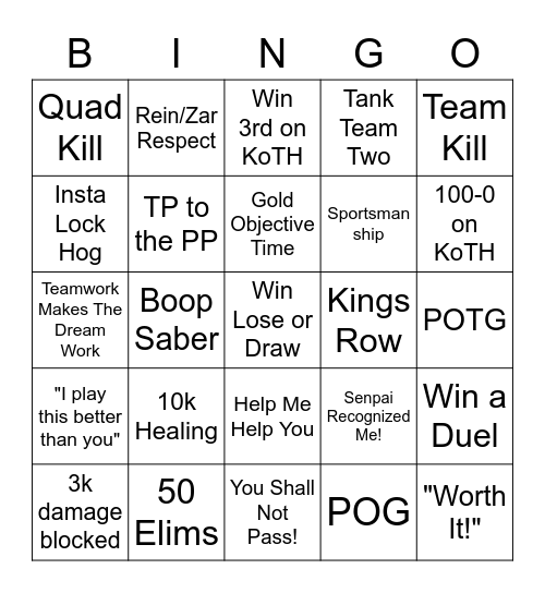 Europe Bingo Card