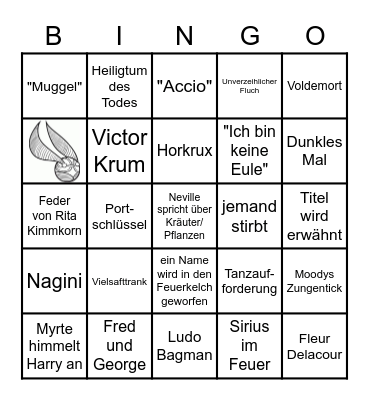 Harry Potter und der Feuerkelch Bingo Card