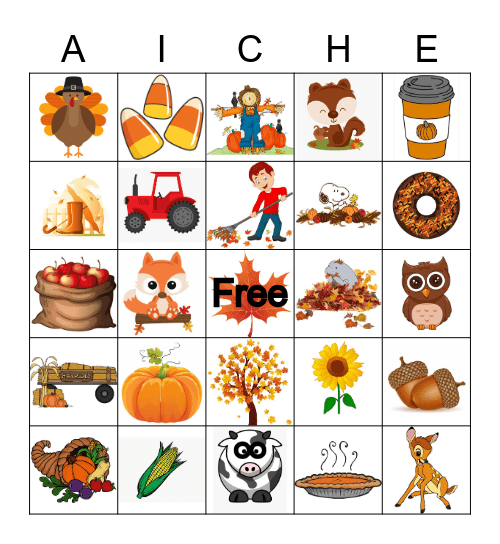 Fall Bingo!! Bingo Card