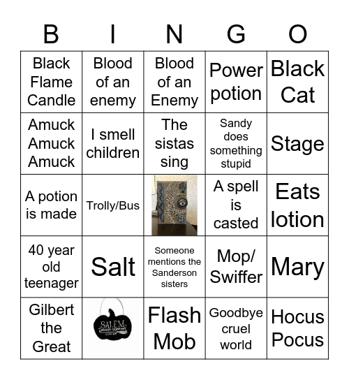 Hocus Pocus 2 Bingo Card