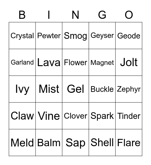 Hunnel Round 1 (Djinn) Bingo Card