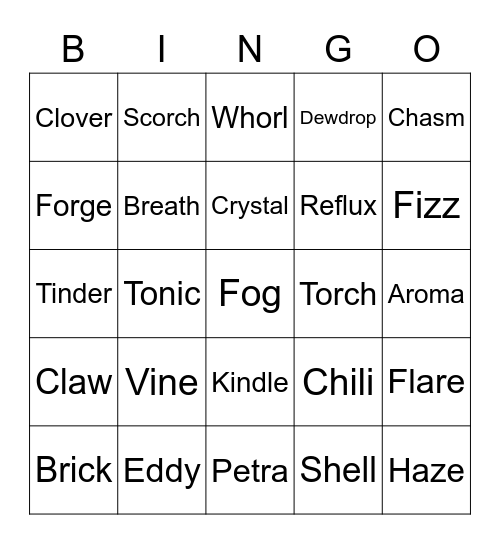 RainBoy Round 1 (Djinn) Bingo Card