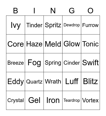Holly Round 1 (Djinn) Bingo Card