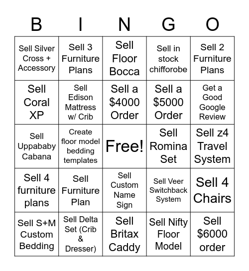 October 2022 Bingo Card