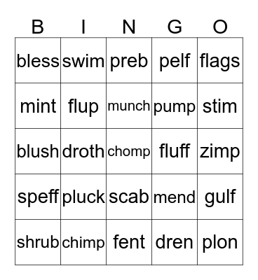 RTI 2.2 Bingo Card