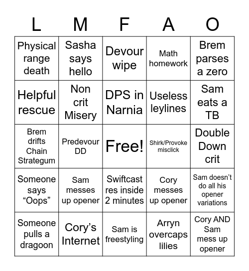 CCI Abyssos Bingo Card