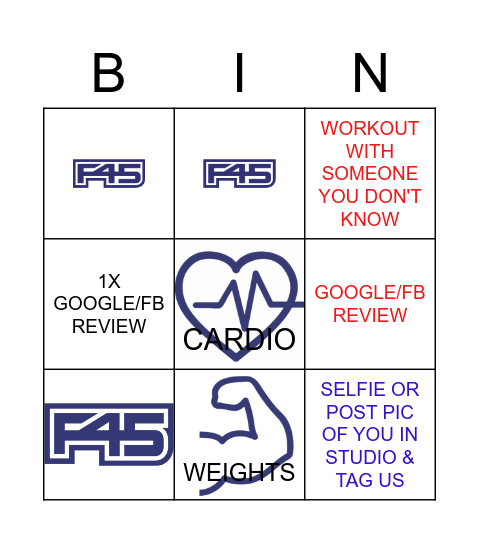 BINGO - 8 WEEK CHALLENGE FREE Bingo Card