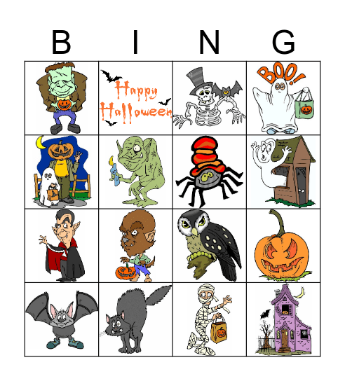 Halloween Bingo Card