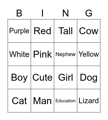 Final ASL Bingo Card