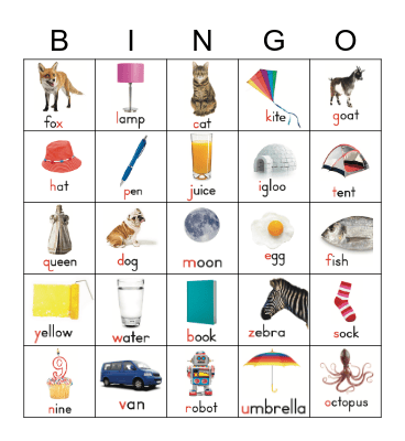 1003 A1 ABC Bingo Card