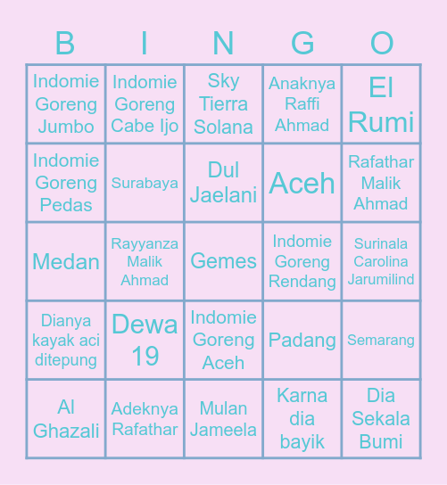 miru7d7 Bingo Card