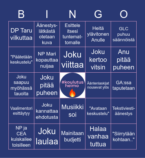 #koulutusheimo GA-BINGO Card