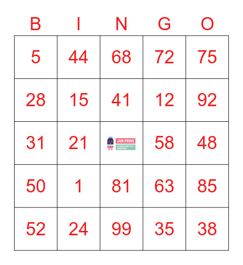 Levend Bingo Card