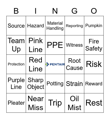 Spooky Safety Bingo Card