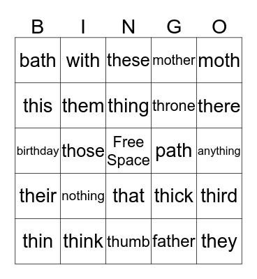 -th Bingo Card