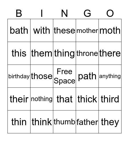 -th Bingo Card
