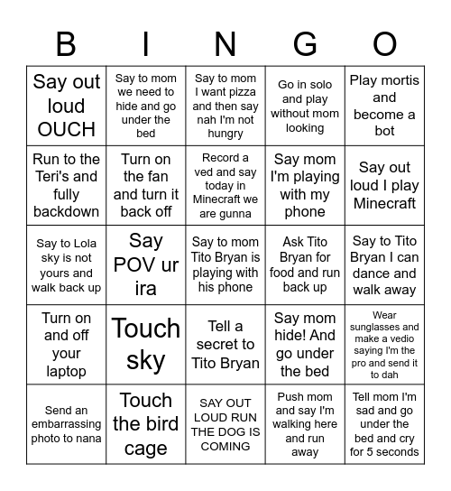 IRL BINGO Card