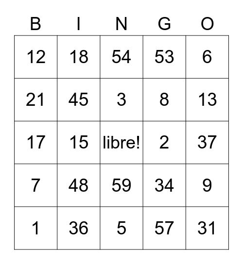 Mason Vazquez Bingo Card