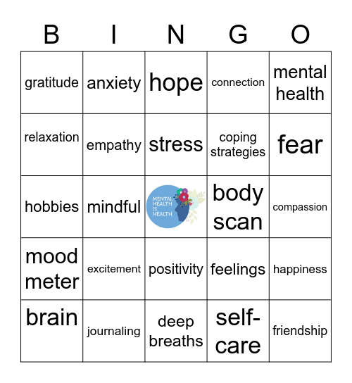 Mental Health Awareness Bingo Card