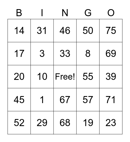 Spanish 3 Bingo Card