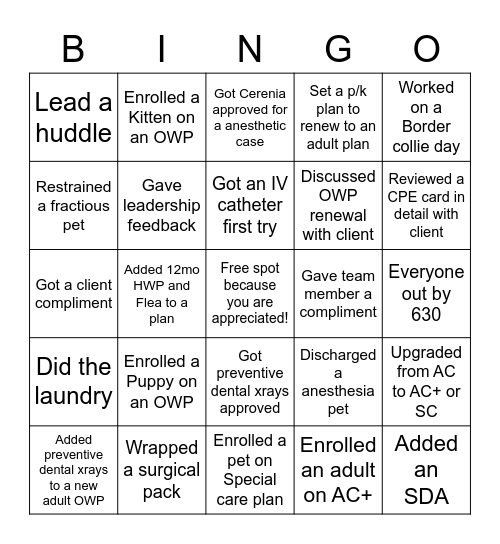 Okemos Team Bingo 2022 Bingo Card