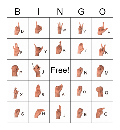 ASL BINGO Card