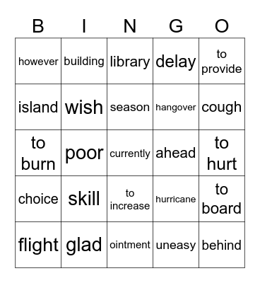 B2L5 - Review Bingo Card