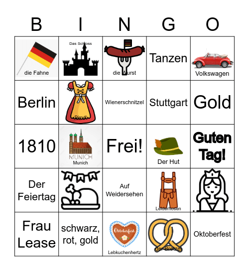 Oktoberfest Bingo Card