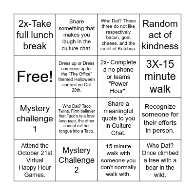 Beneficiando Bingo Card