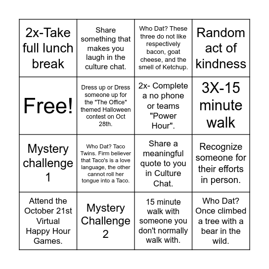 Beneficiando Bingo Card