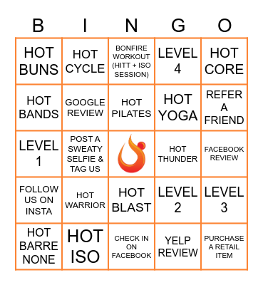 HOTWORX BINGO Card
