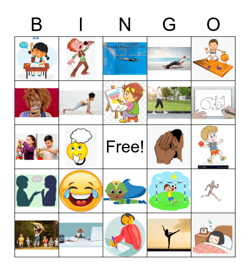 Verbs! Bingo Card